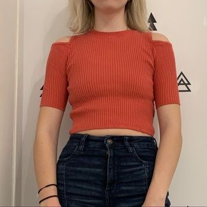 Forever 21 Cropped Cold Shoulder Top